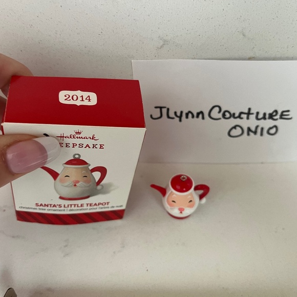 Vintage Hallmark mini ornament santa teapot 2014 - Picture 1 of 2